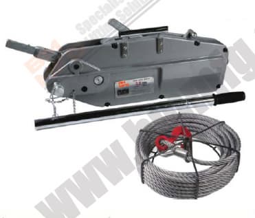 Wire rope pulling hoist